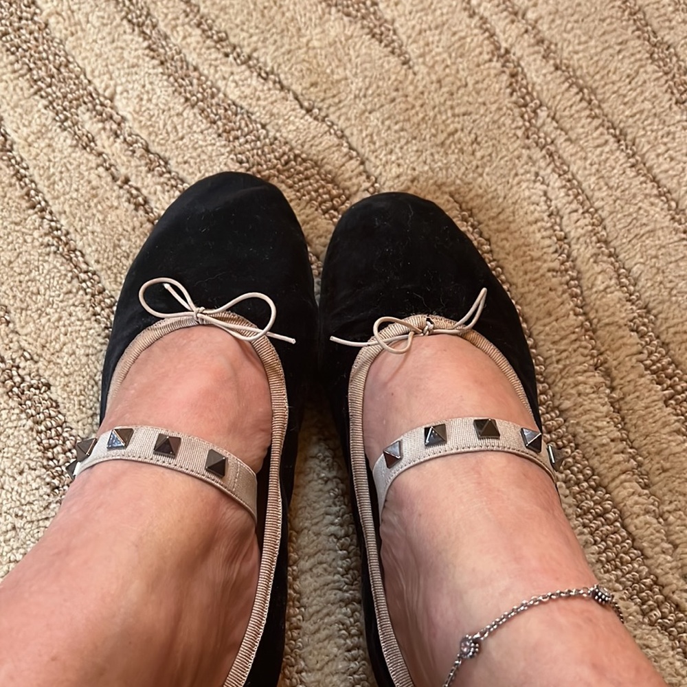 Valentino Velvet Ballet Flats